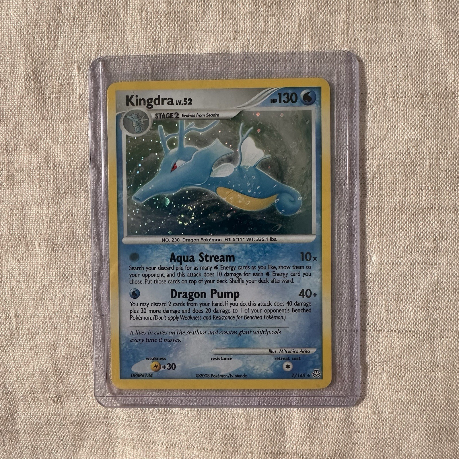Pokémon Kingdra 7/146 Legends Awakened — Rare Holo Near Mint