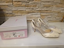 Rainbow Club Penny Brautschuhe Hochzeit Damen Pumps Gr. 39 Creme Ivory Satin