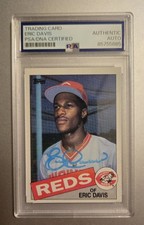 1985 Topps Eric Davis RC Autograph PSA AUTO 