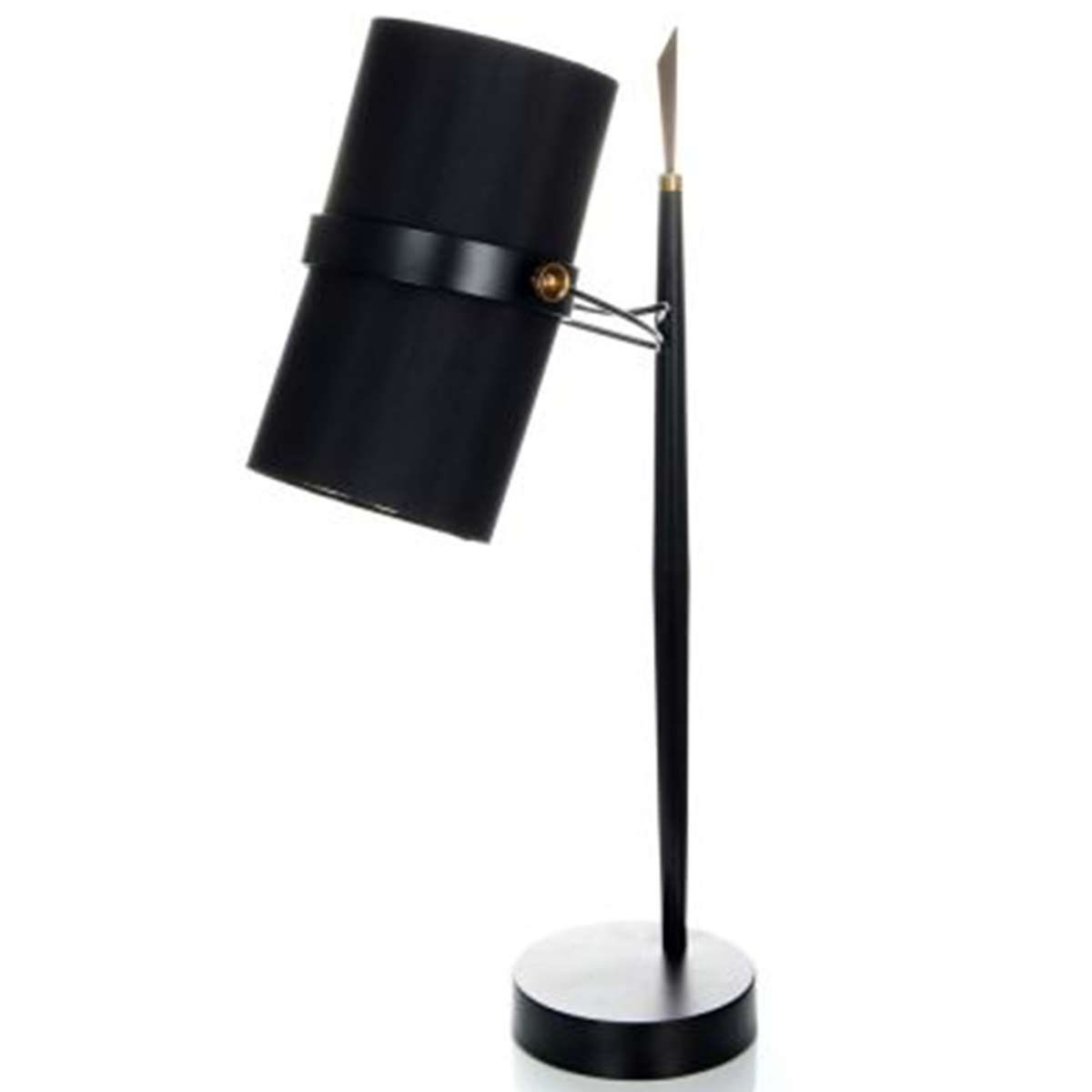 Lampe à poser design Novum 69cm noir en métal pour salon contemporain