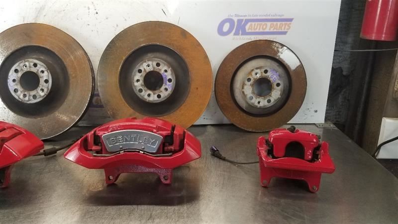 15 BENTLEY CONTINENTAL GTC S 4.0L V8 BRAKE CALIPER ROTOR SET FRONT AND REAR RED