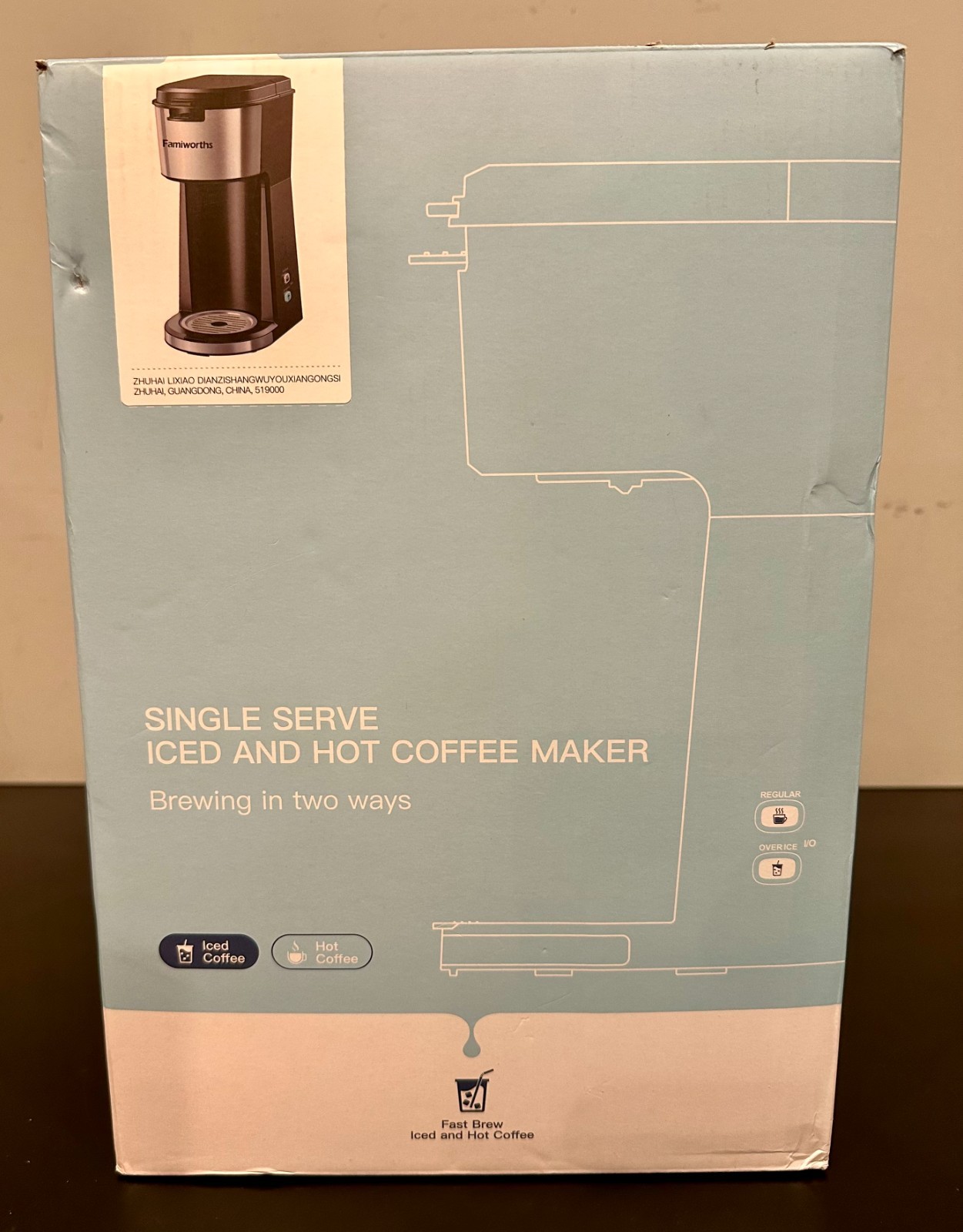 Famiworths Iced Coffee Maker, Hot & Cold Coffee Maker Single Serve NEW/OPEN BOX