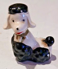 Vintage Black-and-White, Miniature, Ceramic Poodle Figurine, 1½ by 1½ inches — photo 3