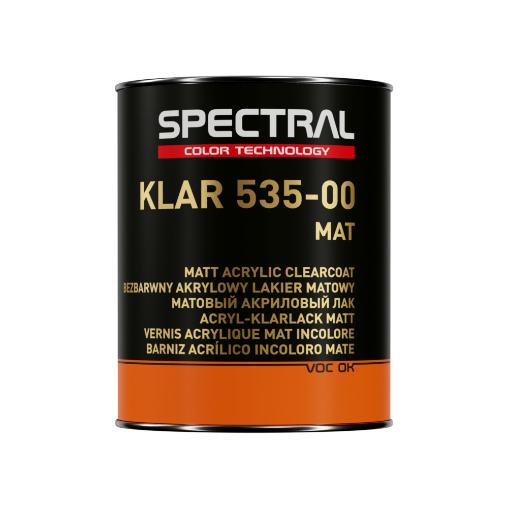 Novol Spectral KLAR 535-00 2K Matt Acrylic Clearcoat Lacquer, 1L