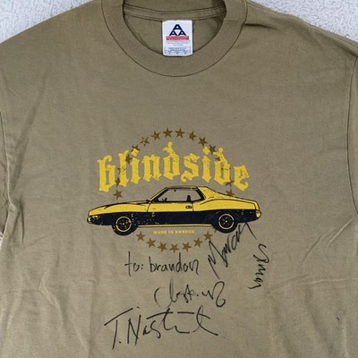 Signed AUTOGRAPHED Vintage Blindside Shirt M/L Rock Band Post Hardcore Sweden