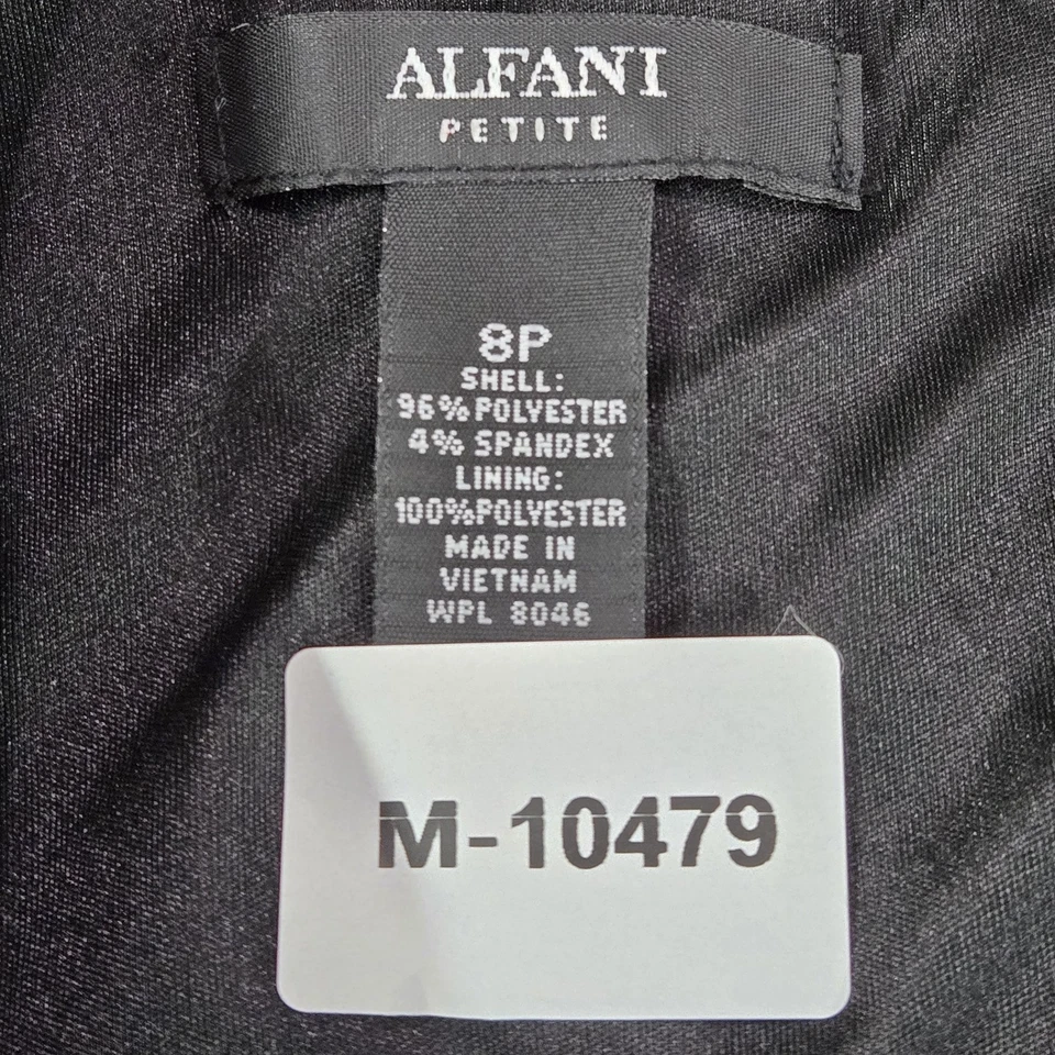 Vestido de mujer Alfani 8P negro floral calce y acampanado manga corta Foto 2 de 4