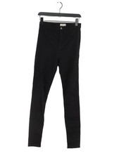 Topshop Women's Leggings W 30 in Black Cotton with Elastane, Polyester Jegging