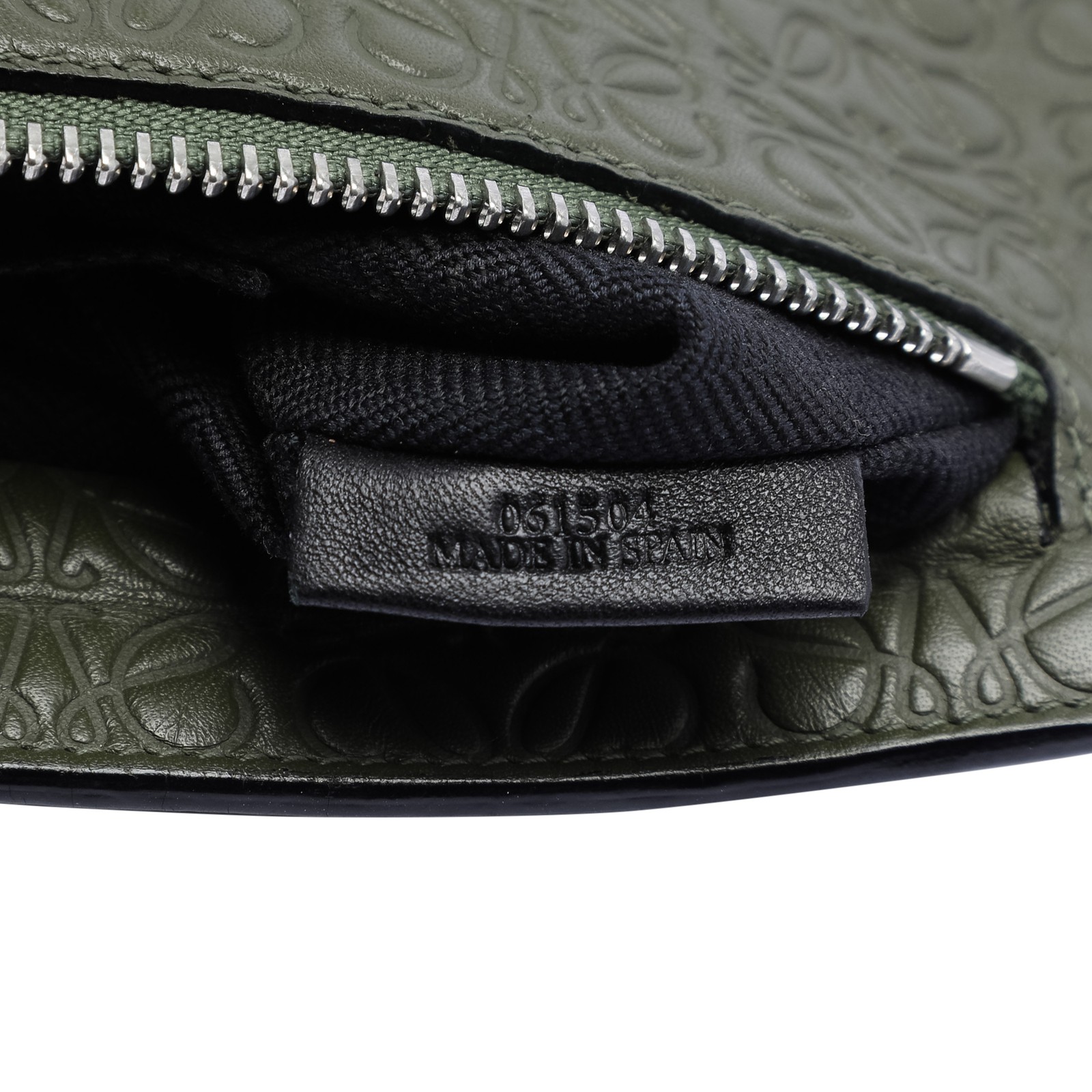 Authenticated LOEWE Embossed Leather Anagram Repe… - image 6