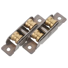 2 Pcs Sliding Window Rollers Stainless Steel Double Wheel Pulley For Door Tracks