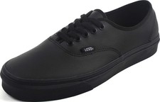 Vans UnisexAdult Authentic Shoes  Leather Black/Black  Authentic New