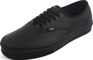 Vans  UnisexAdult Authentic Shoes | (Leather) Black/Black | Authentic New
