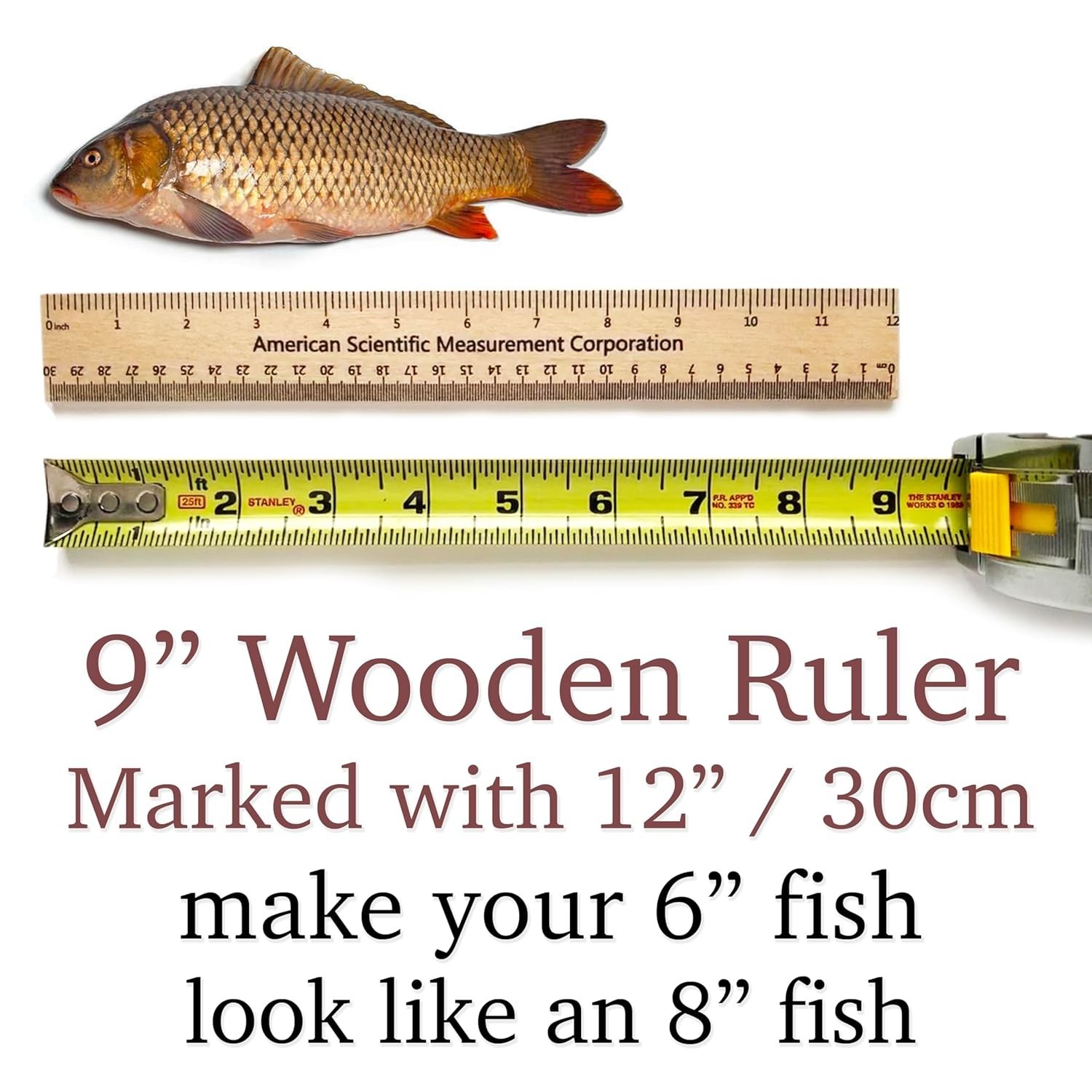 Trick Ruler, 2-Piece Novelty Rulers, Size Enhancement Prank, 33% Bigger ...