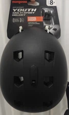 MONGOOSE Rewind Youth Multi-Sport Helmet with Camera Mount Ages 8+ Black NEW 