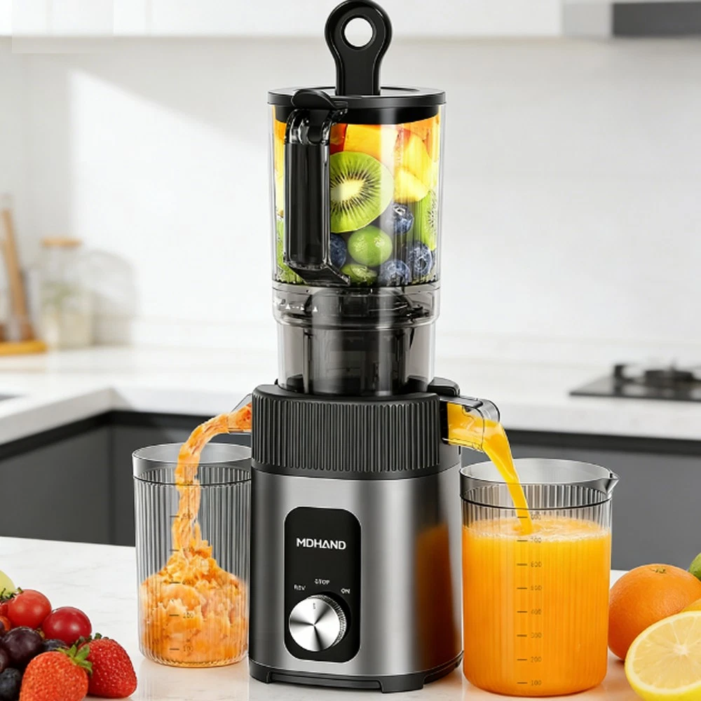 Juicer Machines Cold Press Juicer, Powerful Slow Juicer Ultra Quiet Easy Clean