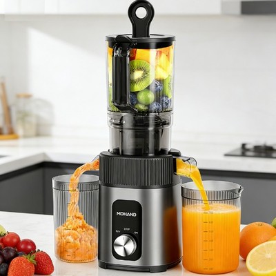 Juicer Machines Cold Press Juicer, Powerful Slow Juicer Ultra Quiet Easy Clean