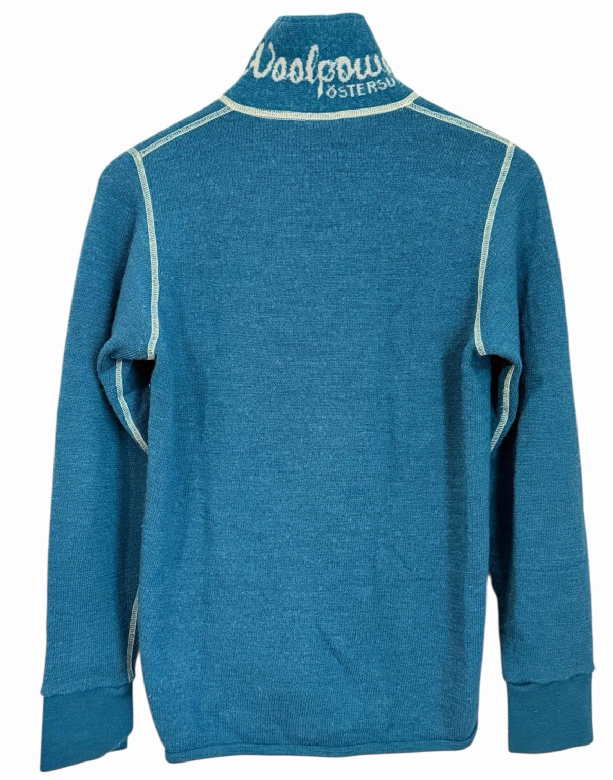 Woolpower Ullfrotte Full Zip Jacket Womens Size XS Teal Blue Merino Wool Swedish