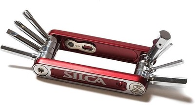 SILCA NOVE MultiTool | 9 tool minimalistic key feature | Nove, Red/Silver 