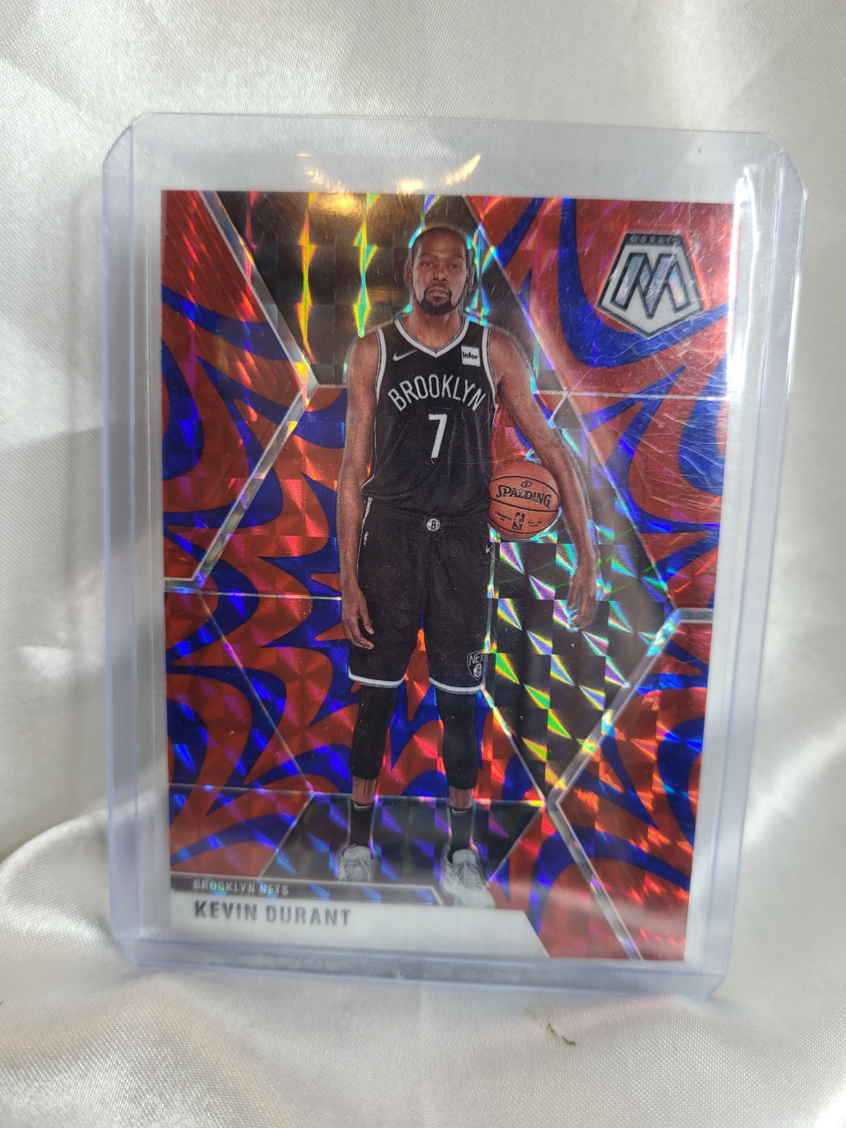 2019 Panini Mosaic Kevin Durant Reactive Blue Prizm 1 MVP