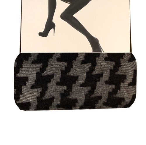 2 Pack of Express Full Length Patterned Zig Zag Nylon Tights Sheer Black S/M New - Picture 3 of 6