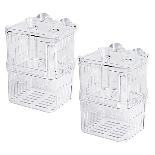 Fry Guppy Breeding Aquarium Fish Tank Hatchery Isolation Fry Breeder Rearing Box - Picture 10 of 14