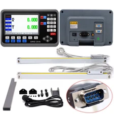 2Axis LCD DRO with 2pc Linear Scale 8" 38"(200+950mm)Digital Readout for Milling