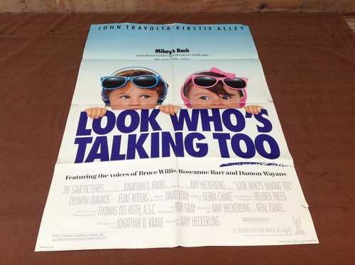 1990 Look Who's Talking Too Original Movie House Full Sheet Poster