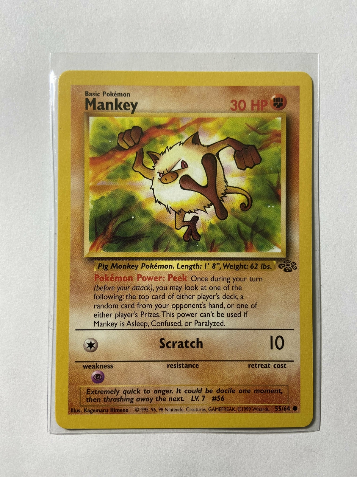 Mankey Jungle near mint condition ENGLISH  55/64