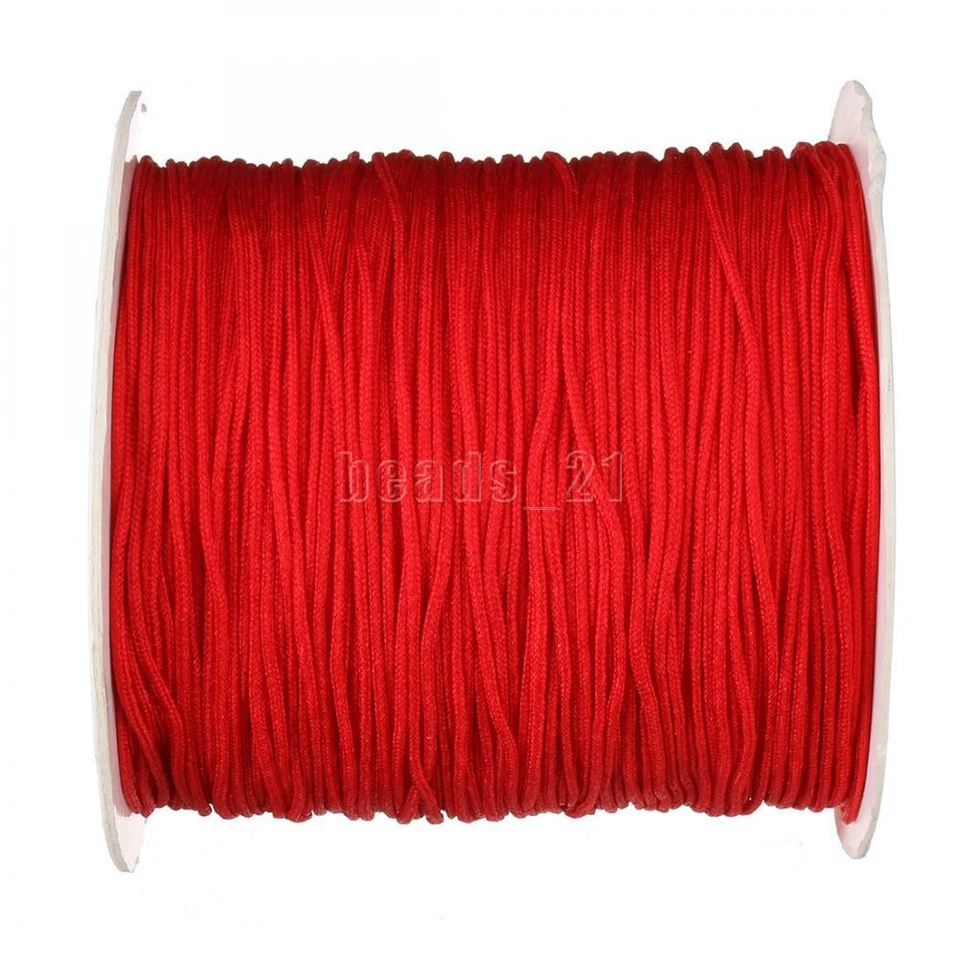 90m DIY Nylon Cord Thread Chinese Knot Macrame Beading Bracelet Braided 0.8mm - Image 3 of 4