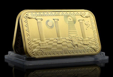 FREIMAURER ORDEN - MEDAILLE - BARREN - GOLD / VERGOLDET - PROOF - SELTEN