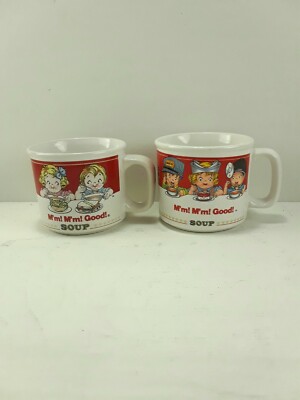 2 Campbell's Soup Mugs by Westwood West Wood Vintage 1993 - M m! M m! Good!