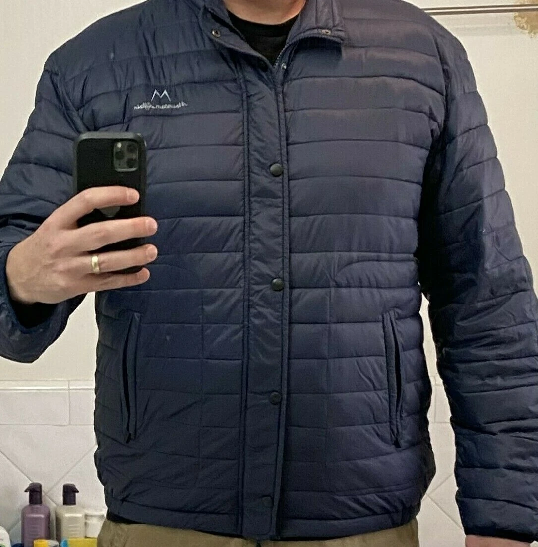 Mountain Affair Italian Dark Blue Men s Hooded Puffer Jacket XXXL XXL