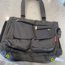 LN Fisher-Price Baby Diaper Bag Deluxe Fashion Tote Organizer Gray 13X13X4.5