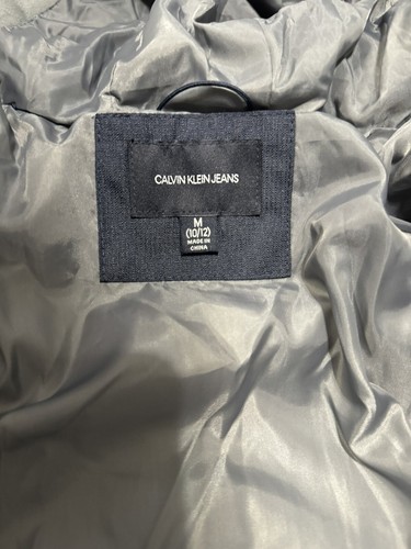 Calvin Klein Youth Jacket - Boys Blue/ Gray M 10-12 - Picture 6 of 6