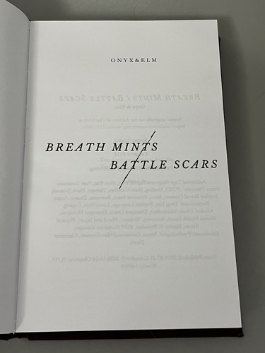 Breath Mints Battle Scars- Onyx & Elm - 2020- Rare Copy- Inset Cover Detail - Picture 10 of 14