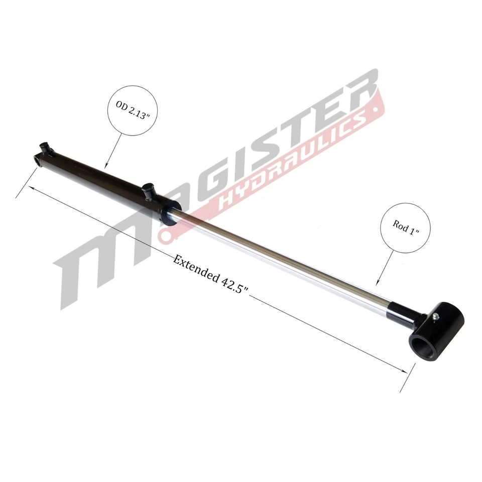 Hydraulic Cylinder For Loader Welded Double Acting 1.75" Bore 14" Stroke NEW - Image 3 of 4