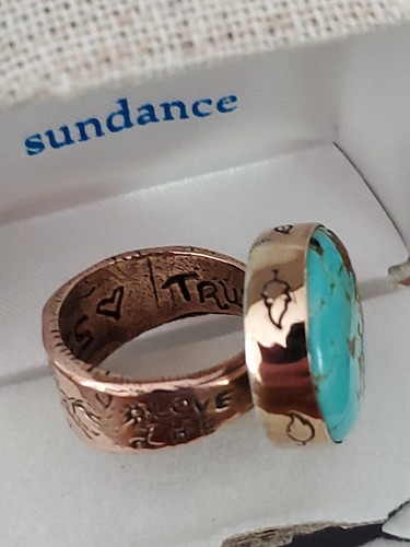 NEW Jes MaHarry Turquoise 'Testament' Ring Rose & Yellow Gold Sterling 7 $1,990 - Picture 8 of 8