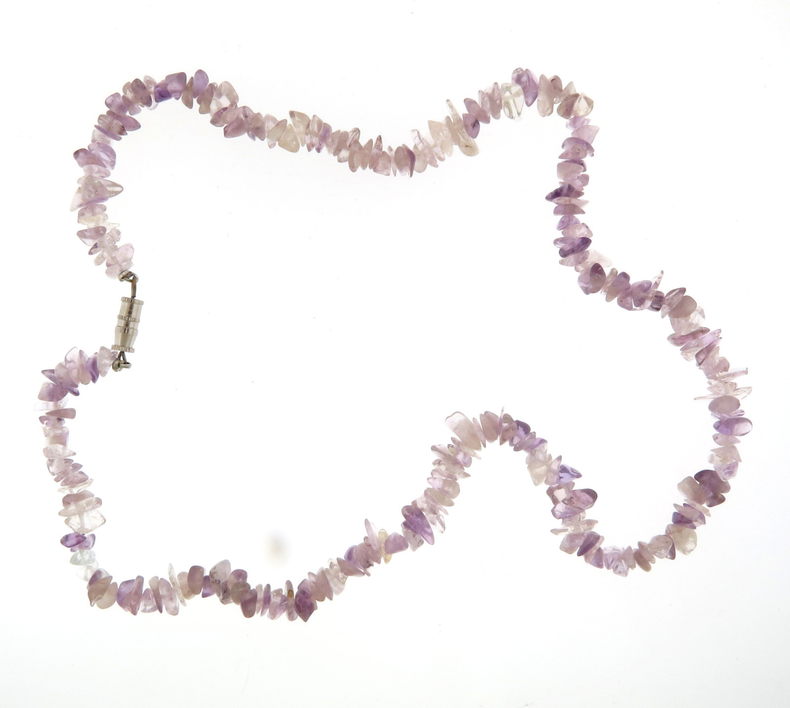 Light Purple Amethyst Chip Necklace Strand Vintage - image 3