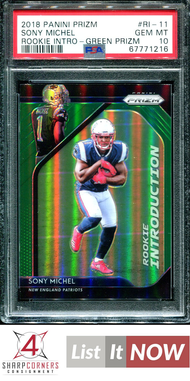 Sony Michel Panini Prizm Rookie Introduction #RI11 Green Prizm