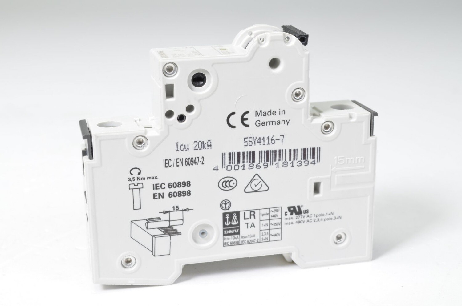 SIEMENS 5SY4116-7, circuit breaker C16