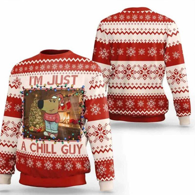 I m Just A Chill Guy Ugly Christmas Sweater (AOP) Size S-5XL