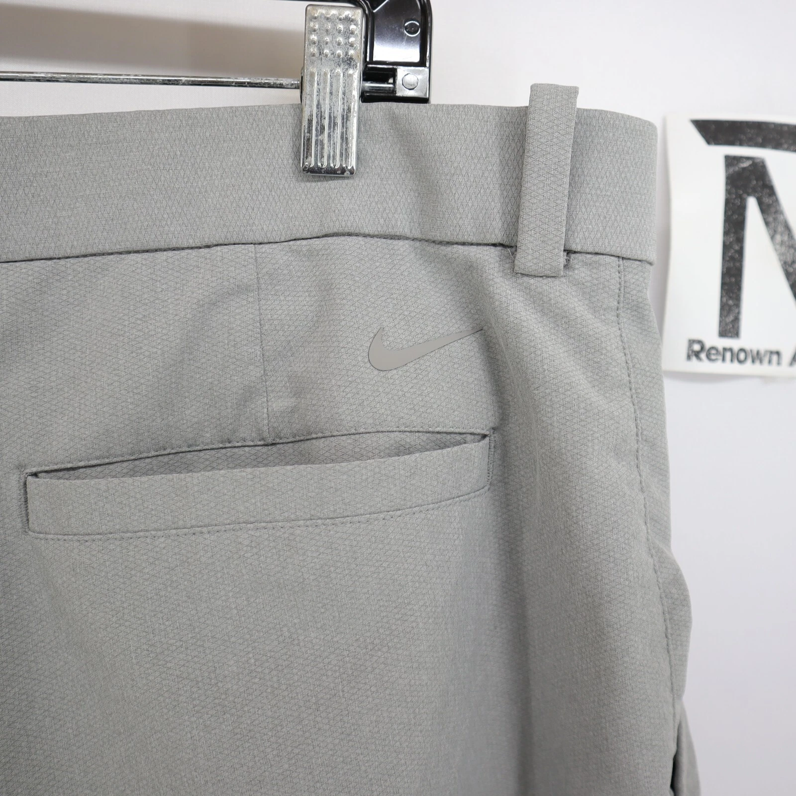 Mens Nike Golf Dri Fit Performance Golf Chino Shorts Size 40 Gray Stretch