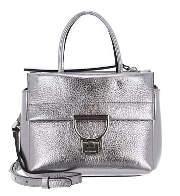COCCINELLE Arlettis Handbag Handtasche Umhängetasche Tasche Steel silberfarben
