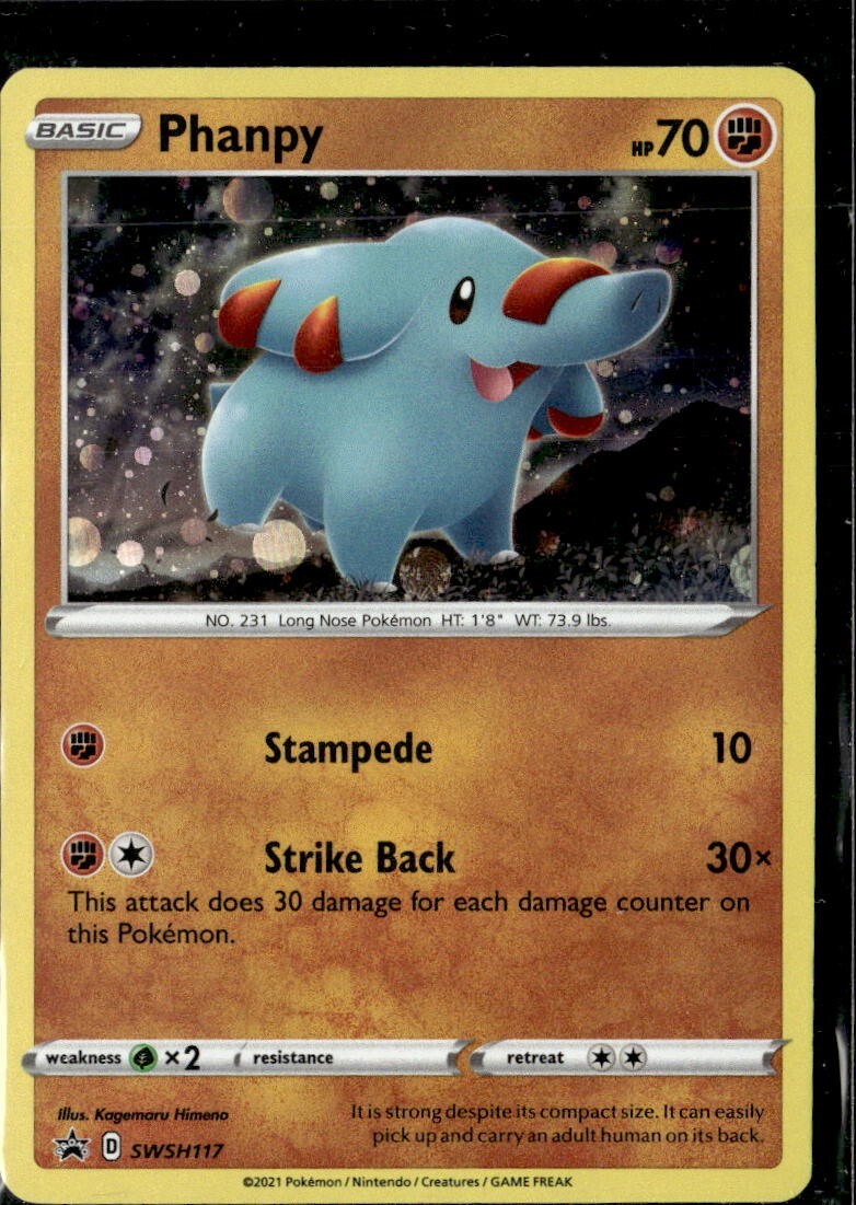 Pokemon Phanpy SWSH117 Black Star Promo Cosmo Holo