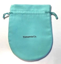 NEW! AUTHENTIC TIFFANY SUEDE FABRIC MEDIUM GIFT BAG POUCH DRAWSTRING 6" X 5"