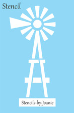 Joanie Farmhouse Windmill Stencil Country Western Ranch Cow DIY Sign Many Sizes