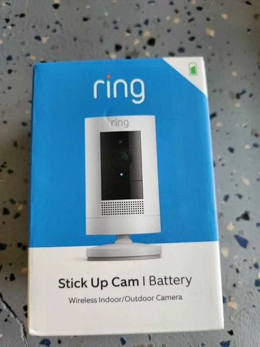 Ring Stick Up Cam Outdoor Wireless Security Camera - White