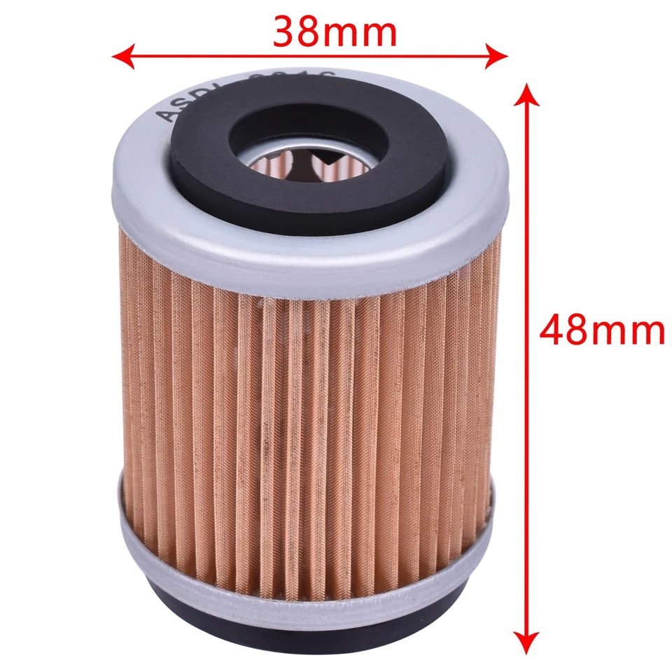 Paquete de 4 filtros de aceite para Yamaha Big Wheel 200 BW200 TT225 TTR230 TW200 Trailway 200 Foto 2 de 4