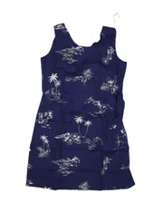Hawaii Hangover Tank Fit Dress in Classic Map Navy Beachwear Womens XL
