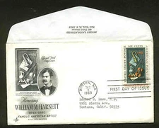 1386 WILLIAM HARNETT FDC BOSTON, MA ART CRAFT CACHET AYERST LABS VARIETY