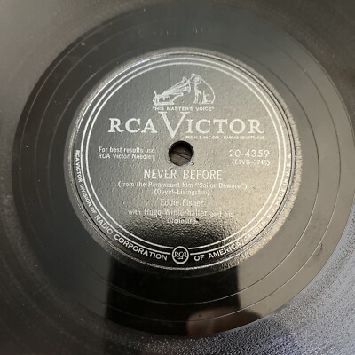 Eddie Fisher-Any Time & Never Before 1951 78rpm RCA Victor